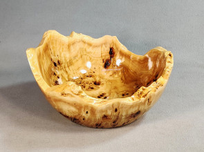 Handmade Poplar Wooden Bowl 